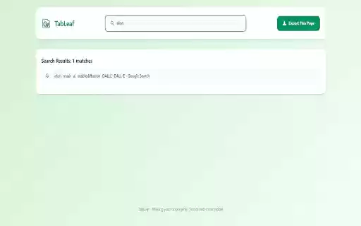 TabLeaf  from Chrome web store to be run with OffiDocs Chromium online