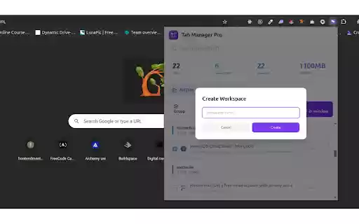 Tab Manager Pro Organize  Boost Productivity  from Chrome web store to be run with OffiDocs Chromium online