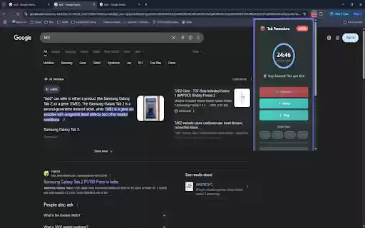 Tab Pomodoro from Chrome web store to be run with OffiDocs Chromium online Tab Pomodoro from Chrome web store to be run with OffiDocs Chromium online