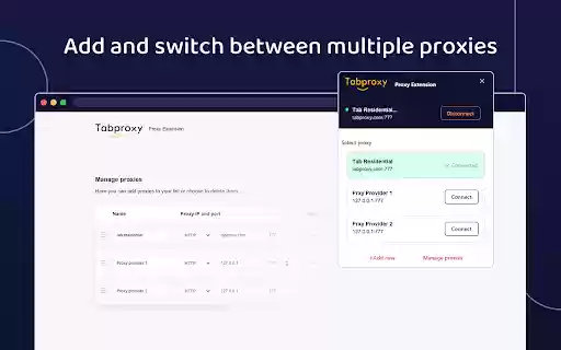 Tabproxy Chrome Extension  from Chrome web store to be run with OffiDocs Chromium online
