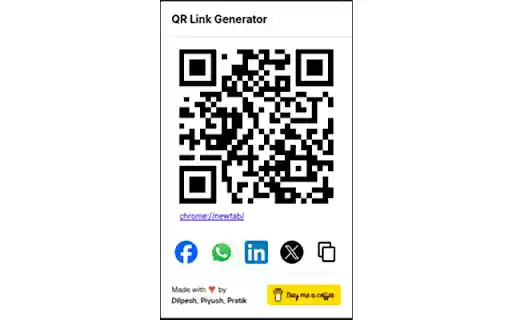 Tab QR Share – Generate  Share QR Code of Current Tab  from Chrome web store to be run with OffiDocs Chromium online