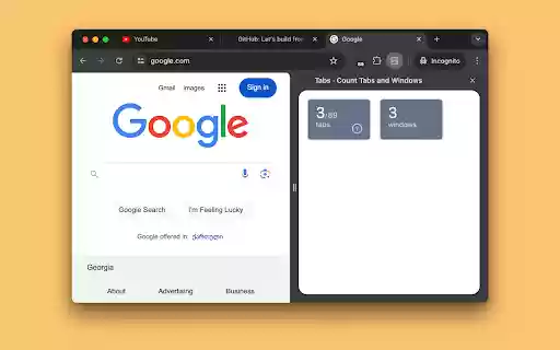 TabsCount Tabs and Windows + find tabs with audio  from Chrome web store to be run with OffiDocs Chromium online