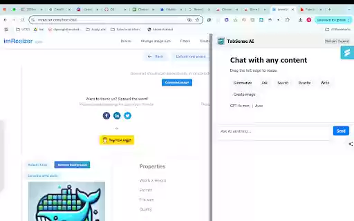 TabSense AI  from Chrome web store to be run with OffiDocs Chromium online