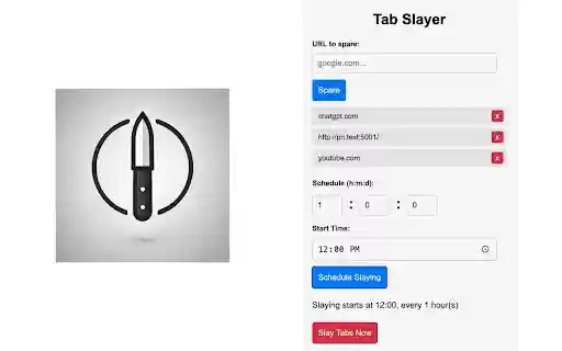 Tab Slayer from Chrome web store to be run with OffiDocs Chromium online Tab Slayer from Chrome web store to be run with OffiDocs Chromium online