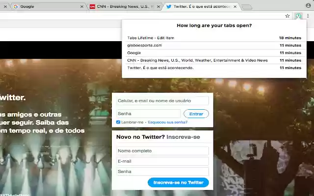Tabs Lifetime  from Chrome web store to be run with OffiDocs Chromium online