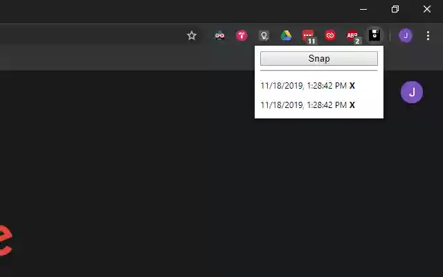 TabSnap Snapshots of your tablife  from Chrome web store to be run with OffiDocs Chromium online