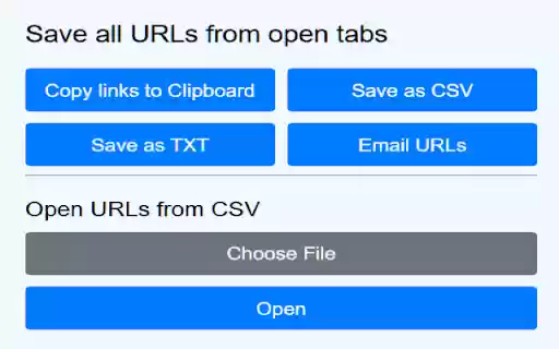 Tabs URL Collector  from Chrome web store to be run with OffiDocs Chromium online