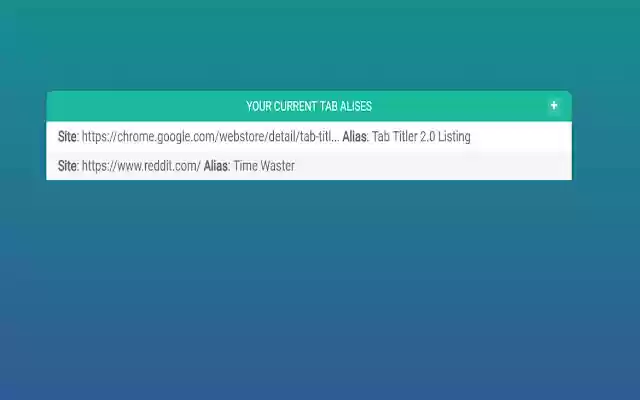 Tab Titler 2.0 from Chrome web store to be run with OffiDocs Chromium online Tab Titler 2.0 from Chrome web store to be run with OffiDocs Chromium online
