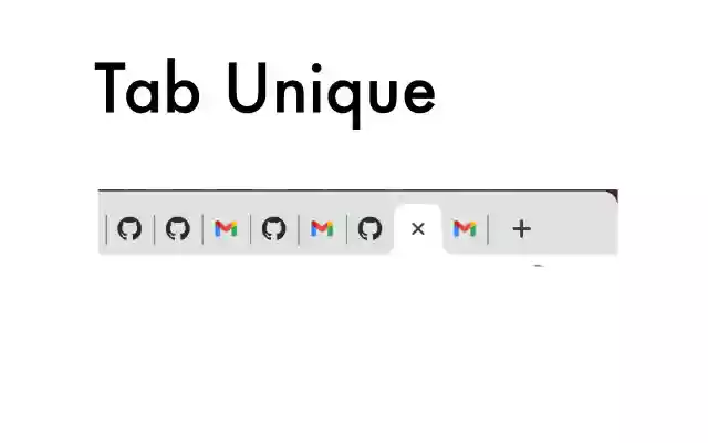 Tab unique  from Chrome web store to be run with OffiDocs Chromium online