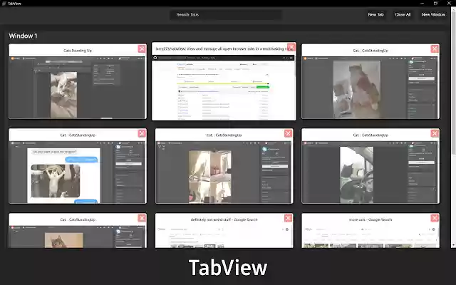 Tab View  from Chrome web store to be run with OffiDocs Chromium online