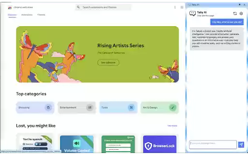 Taby AI  from Chrome web store to be run with OffiDocs Chromium online