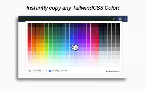 Tailcolors: Tailwind CSS Color Palette  from Chrome web store to be run with OffiDocs Chromium online