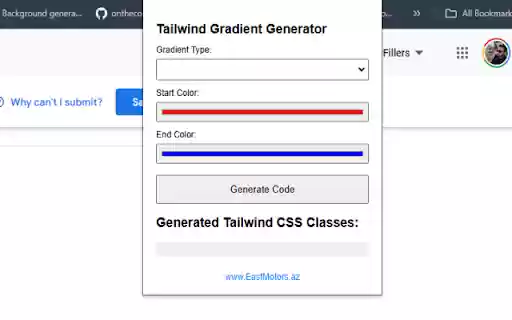 Tailwind Gradient  from Chrome web store to be run with OffiDocs Chromium online
