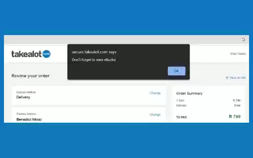 Takealot Ebucks  from Chrome web store to be run with OffiDocs Chromium online