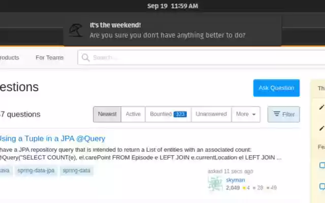 Take it easy!  from Chrome web store to be run with OffiDocs Chromium online