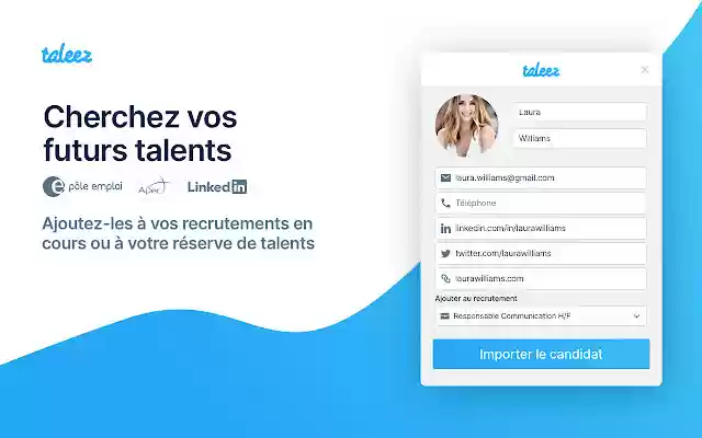 سيتم تشغيل Taleez Sourcing من متجر Chrome الإلكتروني باستخدام OffiDocs Chromium عبر الإنترنت