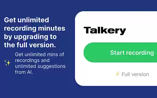 Talkery: AI Rephraser  from Chrome web store to be run with OffiDocs Chromium online