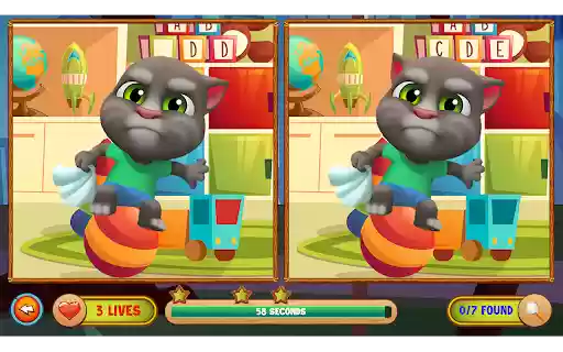 Talking Tom Spot Differences  from Chrome web store to be run with OffiDocs Chromium online