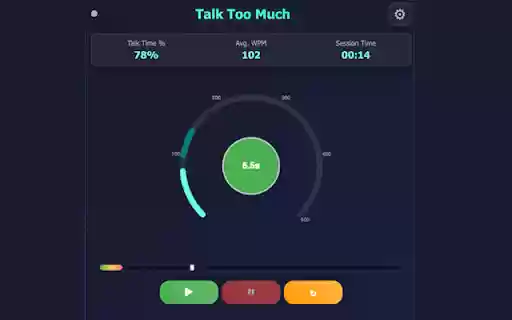 Talk Too Much Voice Awareness Trainer  from Chrome web store to be run with OffiDocs Chromium online