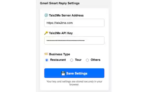 Talx2Me Gmail Smart Reply  from Chrome web store to be run with OffiDocs Chromium online