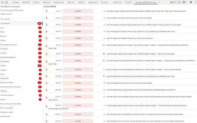 Tanaguru webext  from Chrome web store to be run with OffiDocs Chromium online