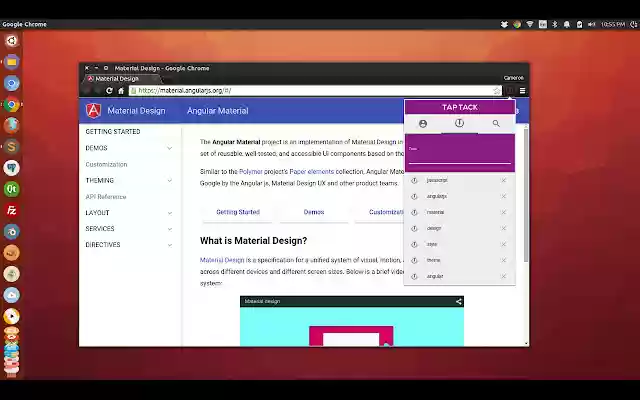 TapTack  from Chrome web store to be run with OffiDocs Chromium online
