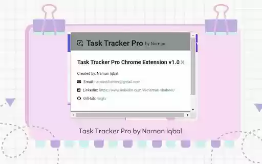 Task Tracker Pro  from Chrome web store to be run with OffiDocs Chromium online