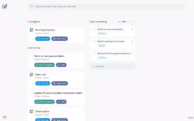 TaskTracks: Digital Planner  from Chrome web store to be run with OffiDocs Chromium online