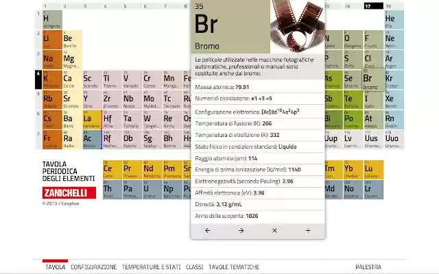 Tavola Periodica degli Elementi Zanichelli from Chrome web store to be run with OffiDocs Chromium online Tavola Periodica degli Elementi Zanichelli from Chrome web store to be run with OffiDocs Chromium online