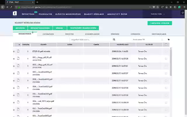 ÉTDR dokumentumok tömeges letöltése  from Chrome web store to be run with OffiDocs Chromium online