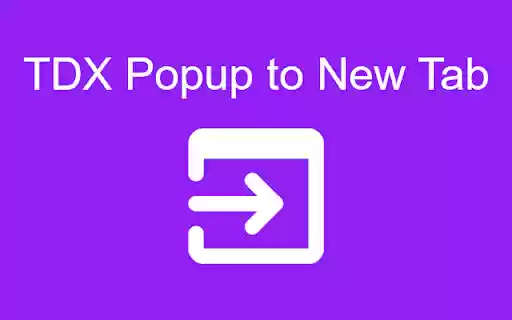 TDX Popup to New Tab  from Chrome web store to be run with OffiDocs Chromium online