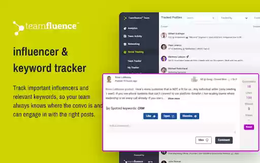 Teamfluence for LinkedIn  from Chrome web store to be run with OffiDocs Chromium online