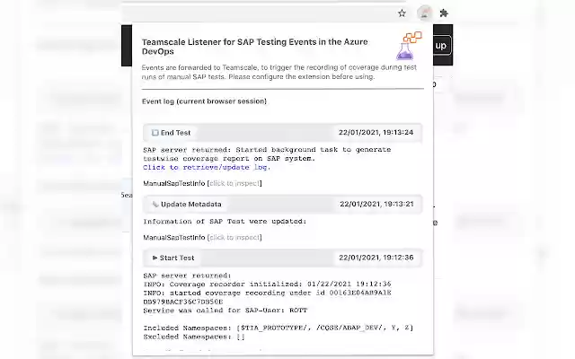 Teamscale ADOS Test Runner Event Listener in