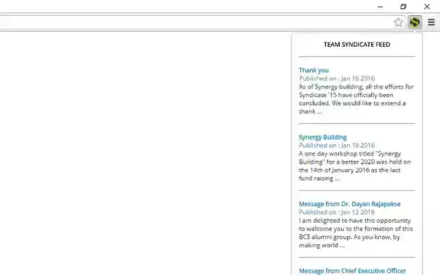 Team Syndicate Feed  from Chrome web store to be run with OffiDocs Chromium online