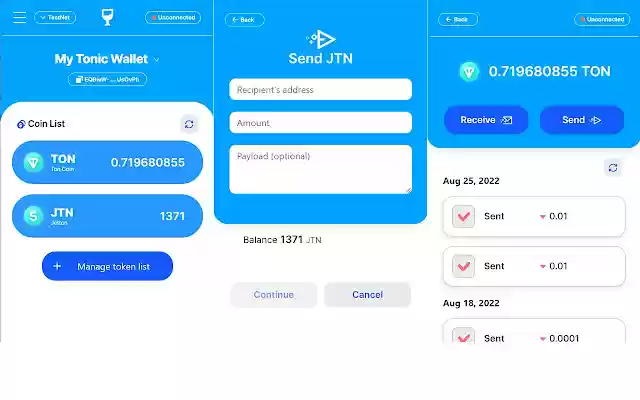 TEB wallet chrome extension  from Chrome web store to be run with OffiDocs Chromium online