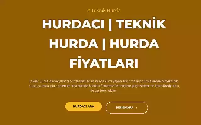 Teknik Hurda  from Chrome web store to be run with OffiDocs Chromium online
