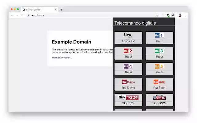 Telecomando Digitale from Chrome web store to be run with OffiDocs Chromium online Telecomando Digitale from Chrome web store to be run with OffiDocs Chromium online