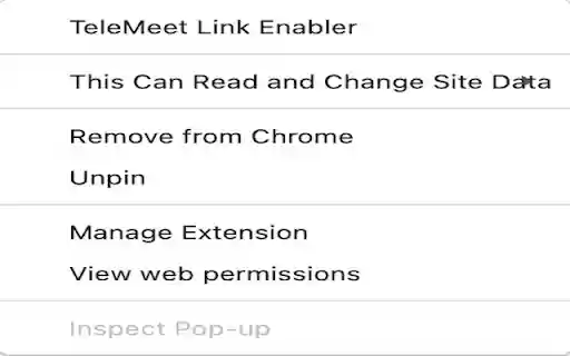 TeleMeet Link Enabler  from Chrome web store to be run with OffiDocs Chromium online