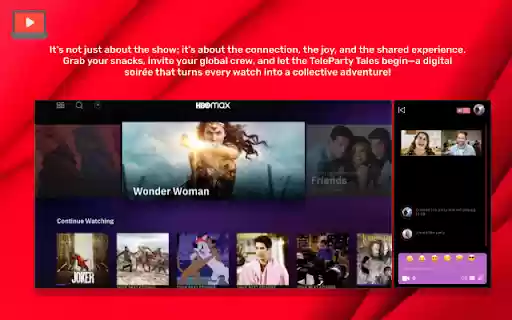 Teleparty is now available with video chat  from Chrome web store to be run with OffiDocs Chromium online