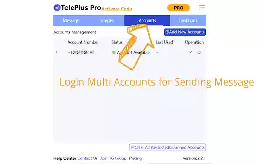 TelePlus Multi Accounts Sender  from Chrome web store to be run with OffiDocs Chromium online