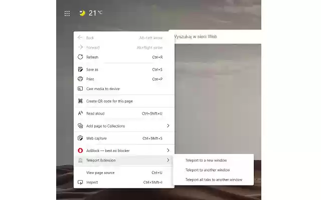 Teleport Extension  from Chrome web store to be run with OffiDocs Chromium online