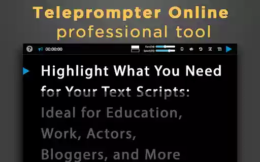 Teleprompter online  from Chrome web store to be run with OffiDocs Chromium online