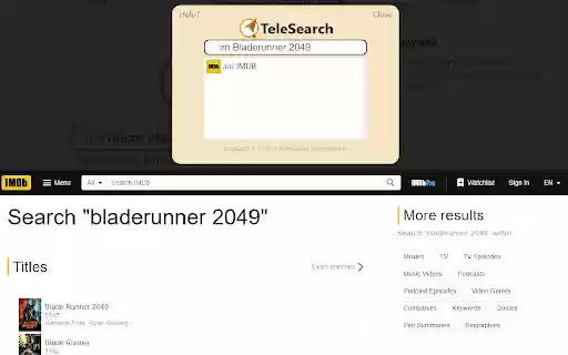 TeleSearch: Multi Search Engine  from Chrome web store to be run with OffiDocs Chromium online