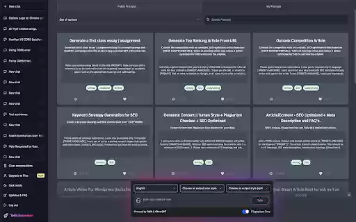 Tellit Supercharged ChatGPT Tools  from Chrome web store to be run with OffiDocs Chromium online