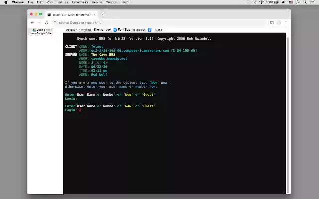 来自 Chrome 网上商店的 Telnet、浏览器 SSH 客户端将与 OffiDocs Chromium 在线运行