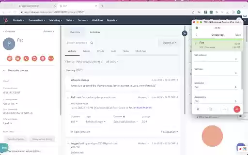 TELUS Business Connect for HubSpot  from Chrome web store to be run with OffiDocs Chromium online