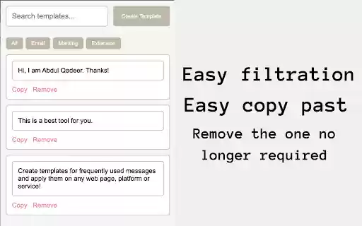 Template Manager  from Chrome web store to be run with OffiDocs Chromium online