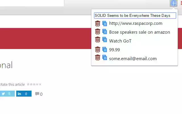 TempText  from Chrome web store to be run with OffiDocs Chromium online