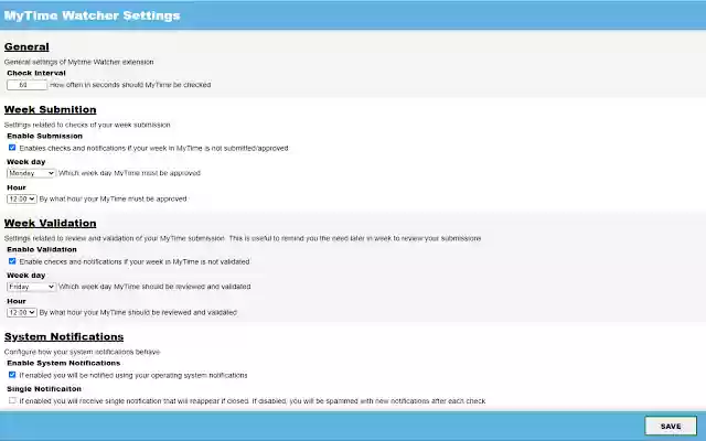 TE MyTime Watcher  from Chrome web store to be run with OffiDocs Chromium online