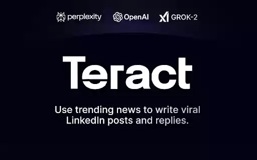 Teract for LinkedIn AI Automation from Chrome web store to be run with OffiDocs Chromium online Teract for LinkedIn AI Automation from Chrome web store to be run with OffiDocs Chromium online